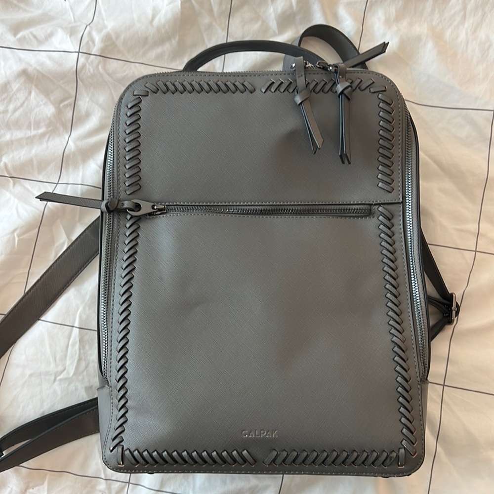 Grey computer backpack